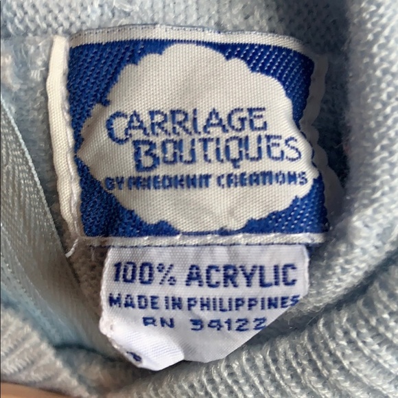 Vintage Baby Blue Zip back hooded sweater - Picture 8 of 8